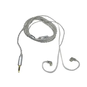 ND 10-1 silberbeschichtetes 3,5 mm Kopfhörer-Ersatzkabel zur Verbesserung der Schallqualität Mikrofonkabel KZ CCA TRN QKZ 001