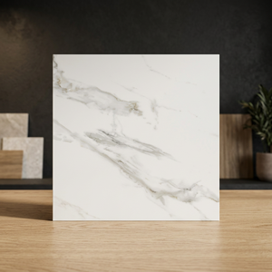 Arctic Bronze 24x24inch Glossy Porcelain <b>Floor</b> Tiles 8mm Marble Look Premium Commercial Flooring - Product Image 5