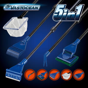 Juego de Herramientas de Limpieza para Acuarios Rectangulares 5 en 1 Ecológicas, Pinza de Pesca de Plástico, Cuchillo para Raspar Algas, para Cocina y Dormitorio - Product Image 2