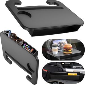 Escritorio de coche para bandeja de montaje para ordenador portátil, escritorio con relleno de huecos de asiento de coche, organizador de coche, volante, bandeja de comida, mesa para comer, conductor