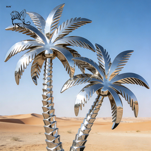 Statue emblématique <span class=keywords><strong>de</strong></span> l'Expo mondiale d'Arabie Saoudite 2030, grande sculpture en acier inoxydable miroir en forme <span class=keywords><strong>de</strong></span> palmier - Product Image 3