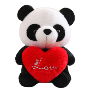 Peluche <span class=keywords><strong>Panda</strong></span> Amour, Jouet en Peluche, <span class=keywords><strong>Panda</strong></span> qui Embrasse le Cœur, Oreiller pour Enfants, Cadeau pour la Saint-Valentin - Product Image 1