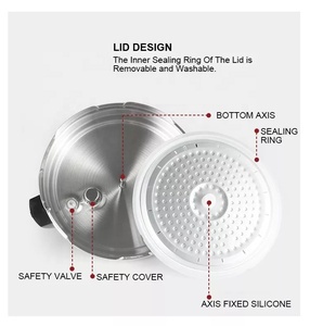 Nồi áp suất điện 6L Nồi cơm điện <span class=keywords><strong>10</strong></span> trong 1 nồi lẩu Nồi nấu súp đa năng có nắp kính cường lực - Product Image 6