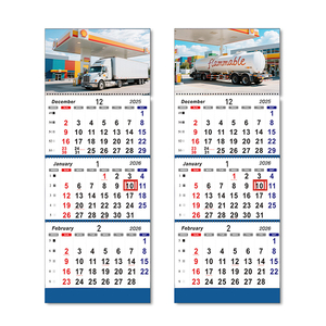 Alta calidad personalizado negocio creativo publicidad Personal triple espiral 2026 regalo promocional calendario de pared de escritorio de 3 meses - Product Image 3