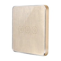 Panneau de commande intelligent Zigbee sans fil à 3 boutons, avec liaison de scénarios personnalisée, contrôle par double clic, alimentation par batterie, cadre en métal et verre trempé, pour Smart Life