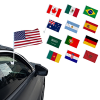 Bandera para Ventana de Auto de EE. UU., Canadá y México 2026, 30x45cm, de Poliéster de una Sola Cara, con Diseño Deportivo, Personalizable con Cualquier Bandera