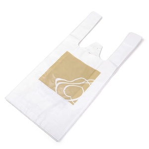 Custom Logo Printing PLA <b>Compostable</b> Bio Supermarket Takeaway Thank You Plastic T-shirt <b>Bags</b> - Product Image 1
