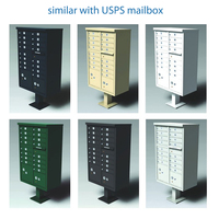 Unités de boîte aux lettres en cluster Boîte aux lettres approuvée USPS avec casier à colis piédestal 16 portes 2