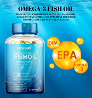 Complément alimentaire en capsules molles de 1200 mg, marque privée OEM/ODM, oméga 3 EPA/DHA, huile de poisson de haute mer pour adultes