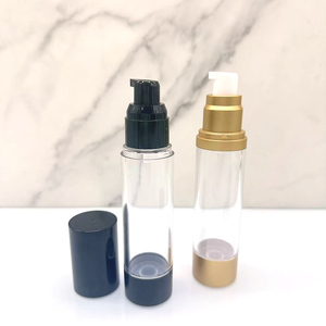 Vente chaude 10/30/50ml rond <span class=keywords><strong>enduit</strong></span> <span class=keywords><strong>pompe</strong></span> sans air pulvérisateur bouteille soins de la peau Lotion <span class=keywords><strong>pompe</strong></span> sans air bouteille conteneurs - Product Image 1