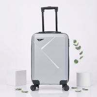 Ensemble de 3 valises légères de luxe en ABS avec roulettes pivotantes, design épuré, fermeture éclair, pour voyages aéroportuaires unisexe, direct usine