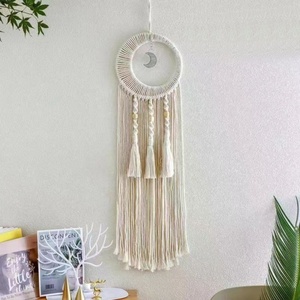 Atrapasueños Bohemio Tejido Art Deco, Decoración <span class=keywords><strong>de</strong></span> Pared Hecha a Mano con Hilo <span class=keywords><strong>de</strong></span> Algodón, Patrón Vertical, Decoración del Hogar - Product Image 3