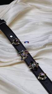 Nieuwe afneembare en vervangbare luxe lederen hondenhalsband met accessoires, aanpasbare hondenhalsband, huisdierbenodigdheden - Product Image 4