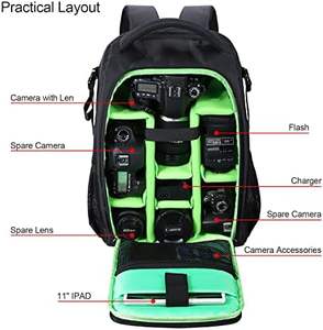 Mochila para Cámara de Muestra Gratuita - Mochila de Lona Impermeable Estilo Vintage de Cuero para Cámaras DSLR y SLR con Funda para Portátil de 15.6 Pulgadas - Product Image 5