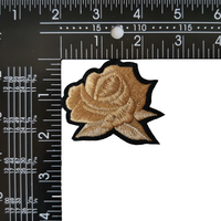 Patchs de broderie rose Golden Thread personnalisés pour vêtement