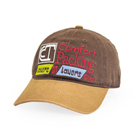 Gorra de béisbol de algodón 100% de 6 paneles con logotipo bordado 3D personalizado de dos colores ajustable de alta calidad