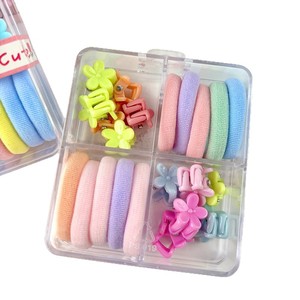 Set de Cintas y Pinzas para el Cabello para Niñas, Colores Dulces, Anillos para el Cabello, Accesorios para Bebés, Uso Diario, Diseño Geométrico y de Dibujos Animados - Product Image 5
