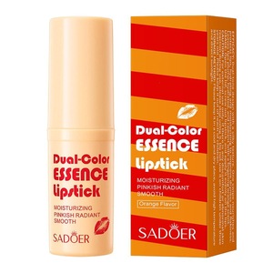 Rouge à lèvres essence bicolore SADOER saveur <span class=keywords><strong>orange</strong></span> <span class=keywords><strong>4g</strong></span>, baume à lèvres hydratant anti-gerçures avec extrait d'agrumes - Product Image 6