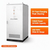 Sıvı Soğutmalı 125kW 261kWh Ticari Enerji Depolama Sistemi, 832V LiFePO4 BESS, EV Şarj İstasyonu Zirve Dengeleme