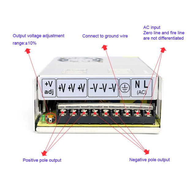 Customize AC 110v 220v to 12v 5v 24v 36v DC Switching Power Supply 1A 2A 3A 2.5A 5A 8A 10A 15A 20A 30A 40A 50A