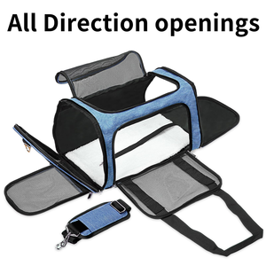 Portable Pet Carrier Bag Soft Sided Collapsible Travel Puppy Carrier Folding Travel <b>Crate</b> Kennel for Cats Dogs - Product Image 2