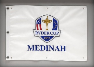 Por encargo RYDER <span class=keywords><strong>CUP</strong></span> 2012 MEDINAH Golf torneo Bandera bordada PGA Golf pin banderas - Product Image 2