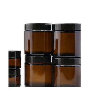 Wadah krim kosong kosmetik, baru kemasan 5g 10g 15g 20g 30g 50g bening frosted kosmetik jar amber glass mulut lebar - Product Image 1