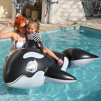 Planche de surf gonflable pour adulte, baleine noire, jouet de piscine personnalisé en PE, tapis flottant animal, pour le surf, la natation, la plage et les jeux aquatiques