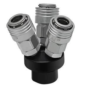 ข้อต่อสายลมกันรั่ว 1/4" แบบตัวผู้ พร้อมซีล NBR สำหรับระบบพ่นสี 2 in 1 Manifold - Product Image 6