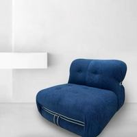 Sofá Reclinable Chesterfield de Terciopelo con Diseño Nórdico Alien Hippo, Moderno, Pequeño, Estilo Wabi-Sabi para Familias, Apartamentos y Hospitales