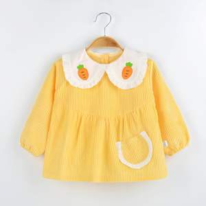 Automne hiver robe de princesse manteau réversible bébé fille vêtements de protection imperméables en arrière manger bavoir vêtements d'extérieur pour bébés - Product Image 1