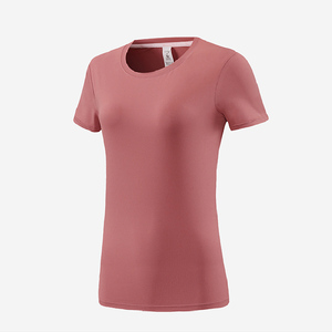 T-shirt de sport respirant à manches courtes pour <span class=keywords><strong>femme</strong></span>, idéal pour le yoga, la course en extérieur et le fitness, séchage rapide, col rond, léger - Product Image 6