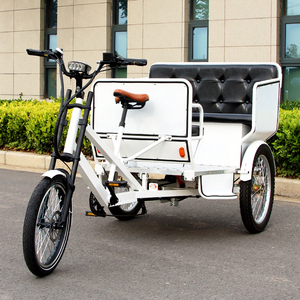 Exótico 3 ruedas eléctrico <span class=keywords><strong>Pedicab</strong></span> <span class=keywords><strong>Rickshaw</strong></span> bicicleta Taxi pasajero triciclo 850W rango con amortiguación horquilla delantera Velo Cargo Electrique - Product Image 1