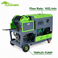 Tête de pompe en cuivre 142L/Min acide alcalin liquide égout serpent vidange nettoyage Machine tuyau nettoyant