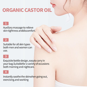 Huile de ricin extra vierge pressée à froid, bille apaisante, hydratation douce pour la peau, soin quotidien portable pour le corps, quartz rose - Product Image 6