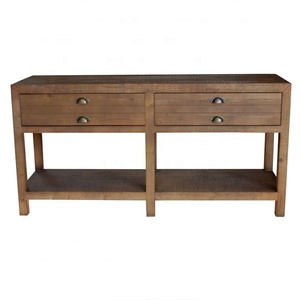 <span class=keywords><strong>Table</strong></span> console en <span class=keywords><strong>bois</strong></span> rustique de style vintage du milieu du siècle, HL276, en <span class=keywords><strong>bois</strong></span> massif récupéré, vieilli, antique, <span class=keywords><strong>pour</strong></span> le salon, style ferme - Product Image 3