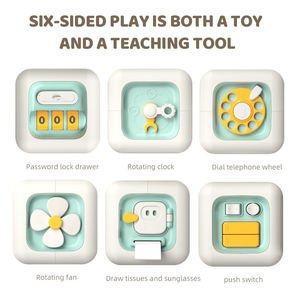 Bgl Montessori 6-in-1 hoạt động Cube bận rộn hexahedron di chuyển câu đố của trẻ em giảm căng thẳng STEM đồ chơi cho máy tính để bàn quay trò chơi - Product Image 3