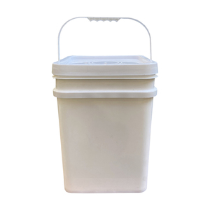 Seau rectangulaire en <span class=keywords><strong>plastique</strong></span> recyclé d'<span class=keywords><strong>occasion</strong></span> à vendre, 18 l, blanc transparent, baril en <span class=keywords><strong>plastique</strong></span> pour l'eau - Product Image 3