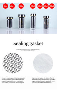 LAGER Doppel flaschen Langer leerer Kunststoff Medizin behälter Vitamin Kapsel halter Schraub verschluss Pille Verpackungs siegel Anpassbares Logo - Product Image 3