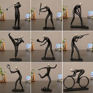 Ornements de sport décontractés décorations de maison en résine personnalisées pour le salon armoire à vin armoire à vin personnage d'art de mode - Product Image 2