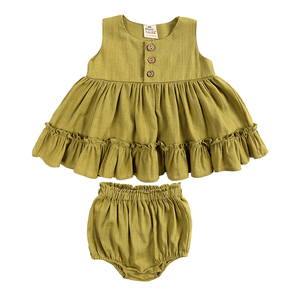 Conjuntos de Ropa Casual para Bebés Recién Nacidos, de Algodón y Lino, 2 Piezas, Trajes de Verano sin Mangas, Ropa para Niñas de 3 a 24 Meses - Product Image 3