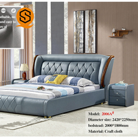 Meubles de chambre à coucher, lit d'hôtel de style moderne, doublure douce, lit king size, nouveau Design OEM ODM, design client, Offre Spéciale