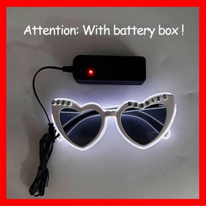 Occhiali LED 'Just Married' per Festa di Matrimonio, Addio al Nubilato, Regalo per la Futura Sposa, Decorazioni per Cerimonia, Luminosi per Festa di Matrimonio - Product Image 6