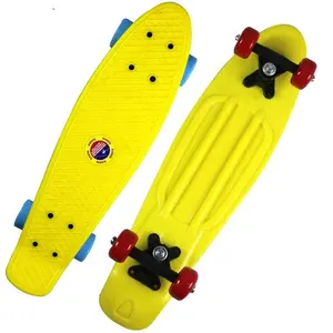 Skate bordo Cruiser Skate 4 Roda 17 polegada peixe bordo skate escova rua banana bordo iniciante criança scooter PVC roda