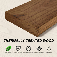 Factory Direct Thermally Modified Spruce Wood Decking Board Outdoor Heat Treated Solid Timber for Garden Terrace