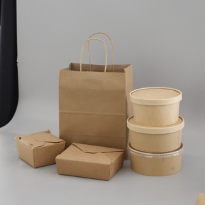 Bolsa de Papel Kraft Reciclado Ecológica de Alta Calidad con Logotipo Personalizado Impreso para Empaque de Comida para Llevar al por Mayor - Product Image 1
