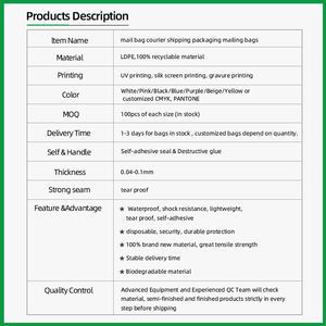 Sacs d'expédition en plastique autocollants blancs en vrac Rouleau de pochettes d'expédition pour <span class=keywords><strong>Vinted</strong></span> et emballage de colis - Product Image 2
