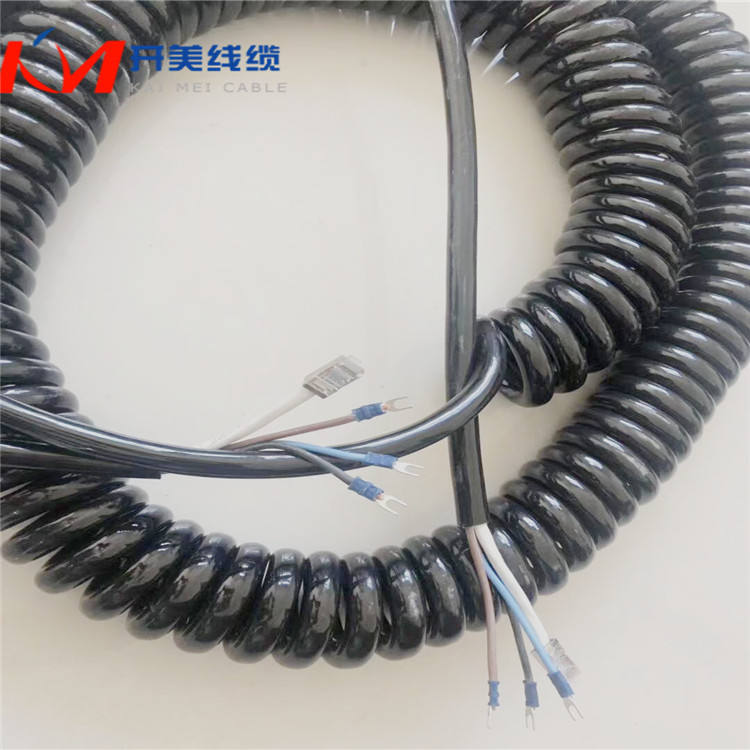 Spiral Coiled Cat6e Ethernet Cable with RJ45 Connector Copper Conductor ...