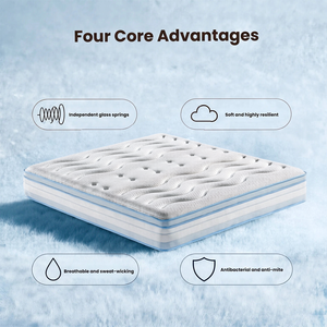 Matelas en mousse à mémoire de forme compressée, orthopédique, taille King Queen, design européen de luxe pour un sommeil profond amélioré - Product Image 5
