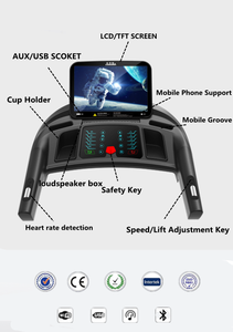 Lijiujia, Mejores <span class=keywords><strong>Marcas</strong></span>, Buena Calidad, Time Sports, Body Strong, Velocidad, Potencia, Máquina para Correr, Caminadora Eléctrica Plegable - Product Image 2